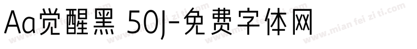 Aa觉醒黑 50J字体转换